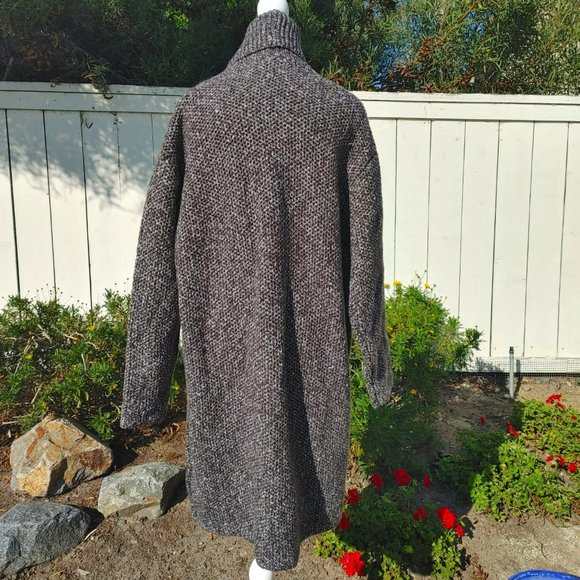 NWT Zara Open Front Chunky Cotton Blend Oversized Cardigan Coat. M - Picture 2 of 7